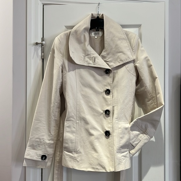 Cassis short trench coat small double breasted - Picture 4 of 8